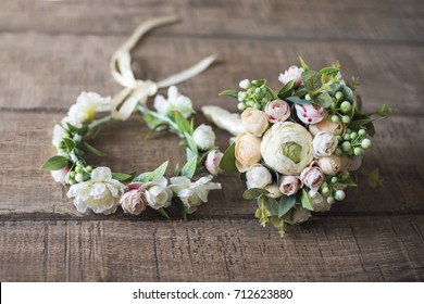 wreath, wedding, flowers, bouquet, bride, tree