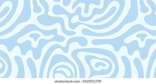 Abstract background seamless pattern with colorful waves. Trendy vector illustration in retro psychedelic style
