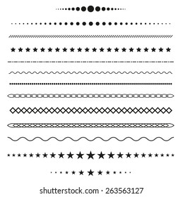 Collection of vector dividers
