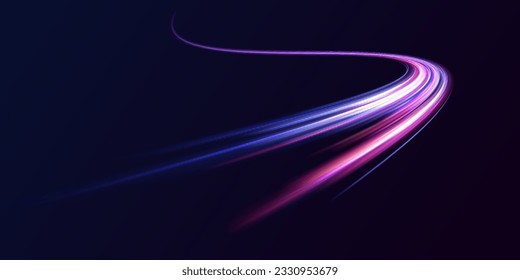 Concept of leading in business, Hi tech products, warp speed wormhole science vector design. Horizontal speed lines background