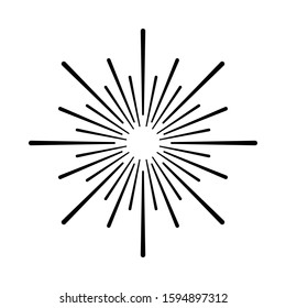 sunbrust vector icon in outline style