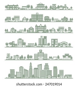 Various city